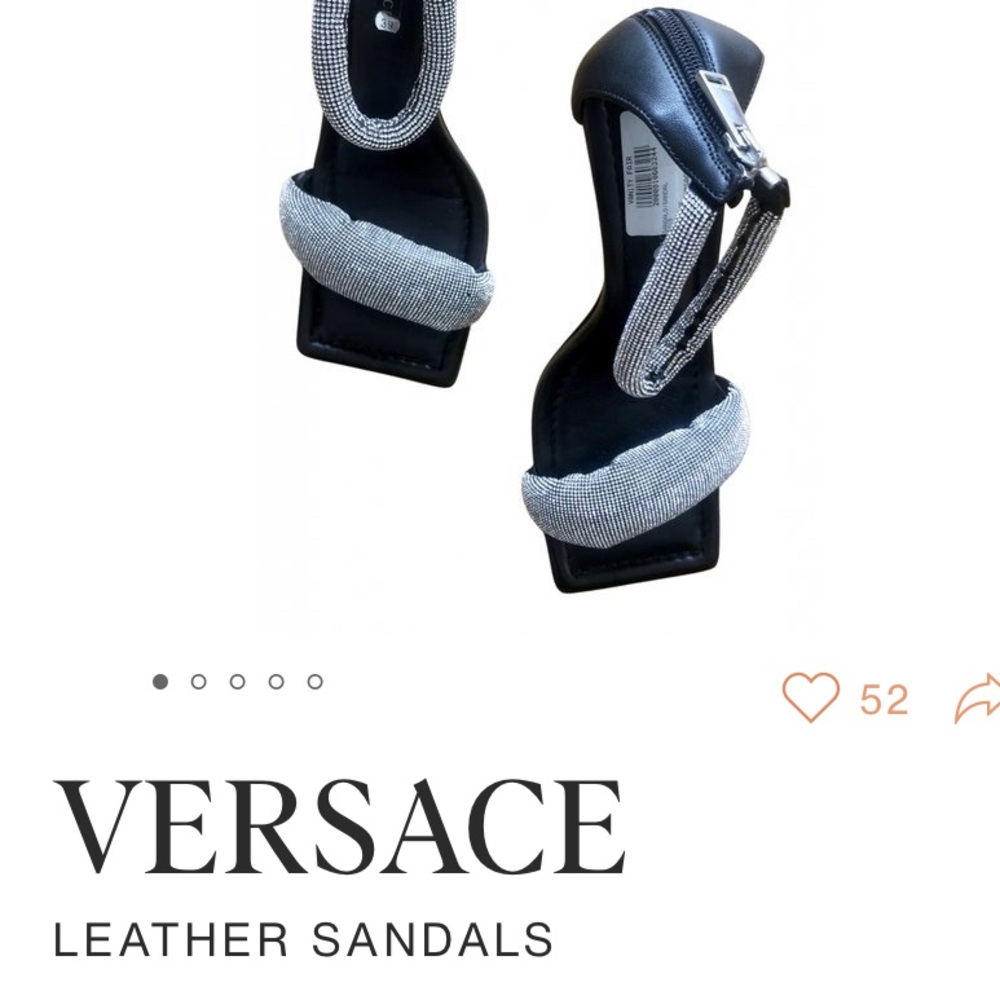 In search of Versace silver sandals
